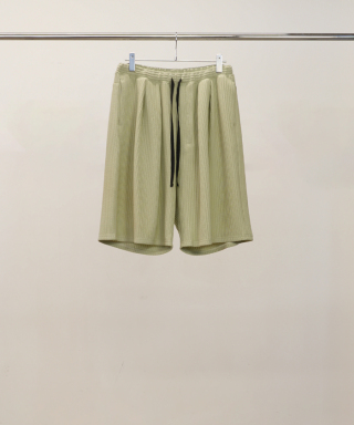 WRINKLED STRIPE TUCK SHORT PANTS　ANC-PT125