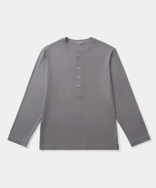 ラウンドネック長袖シャツ　39850