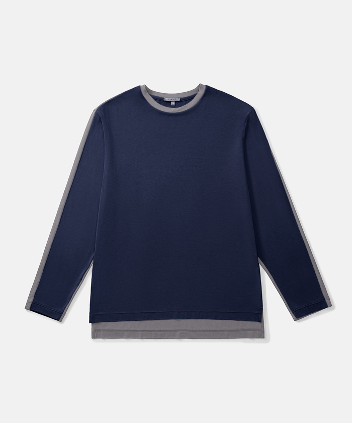 ラウンドネック長袖シャツ 39849(M25NI033)｜HANKYU MEN'S / 阪急メンズ