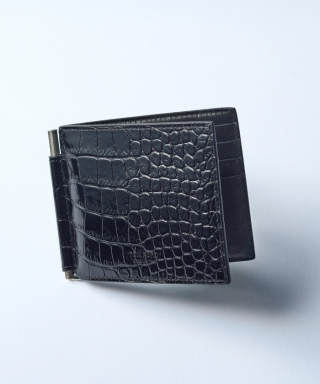 シャイニークロコプリンテッド・マネークリップ Y0412-LCL439S-IN001