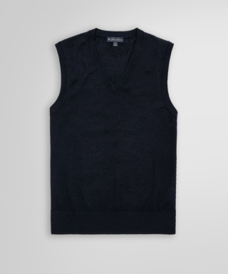 メリノウール Vネックベスト