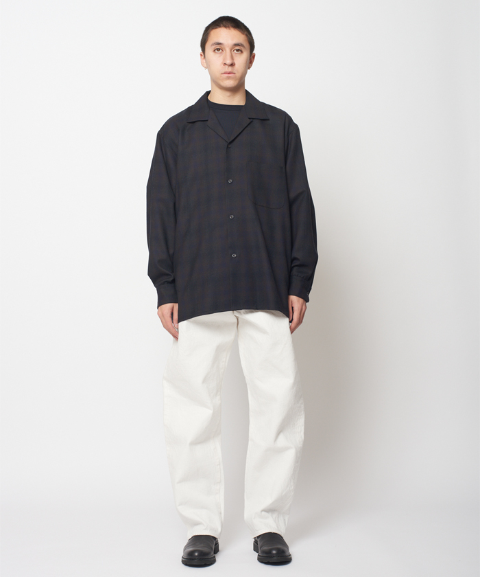 Wool Ombre Open Collared Shirt KS25FSH04(M25ON005)｜HANKYU MEN'S
