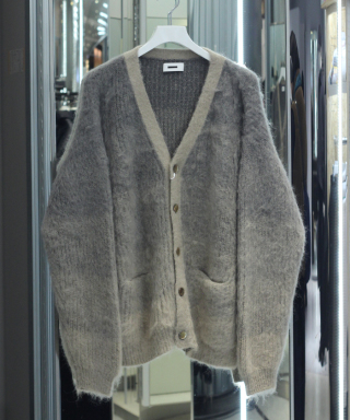 MOHAIR GRADATION BORDER CARDIGAN　25AW-KNC07