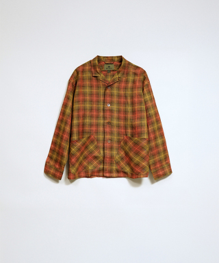FRENCH CHORE JACKET HEMP CHECK　80520010009