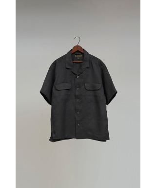 OPEN COLLAR SHIRT LINEN TWILL　80520011010