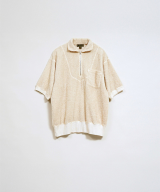 ZIP UP S/S SHIRT PILE　80520021041