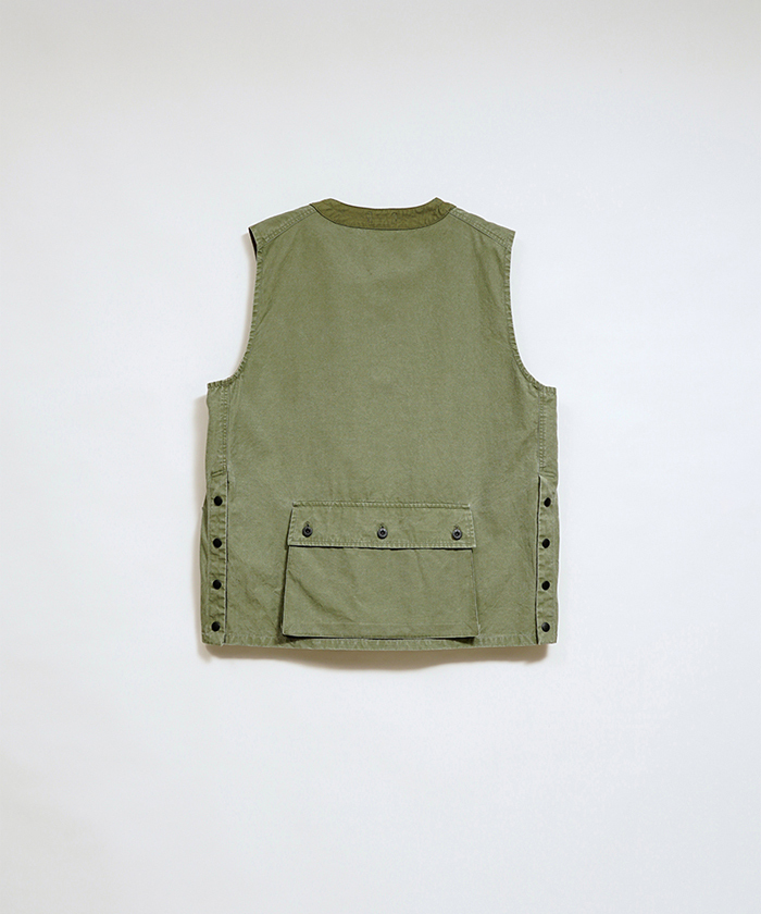 【美品】Nylon Micro Ripstop Field Vest オリーブM PULLOVER FISHING VEST RIPSTOP 80520070000(M2610110)｜HANKYU MEN'S