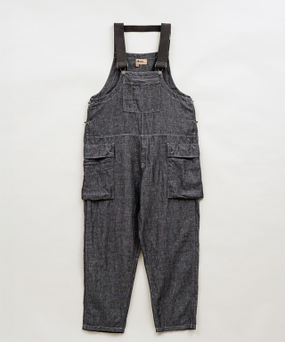 NAVAL DUNGAREE - LINEN BLEND DENIM　80521350520