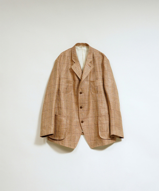 RANCH WORKER JACKET HEMP LINEN CHECK　80520480900