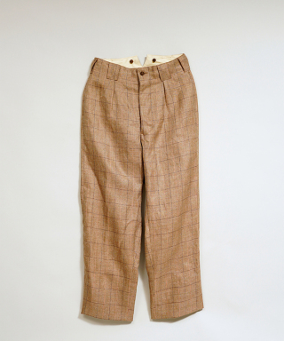 RANCH WORKER PANT HEMP LINEN CHECK　80520450900