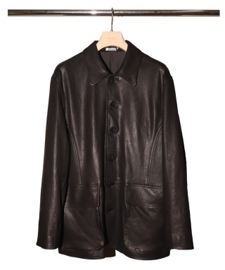 TEXTURED LAMB LEATHER BLOUSON A26SB01BL