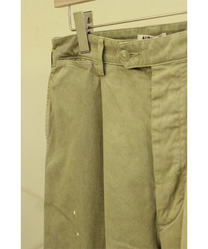 GARMENT-DYED FINX LIGHT CHINO ONE-TUCK WIDE PANTS A26SP02LF