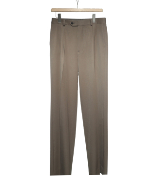 LIGHT WOOL MAX GABARDINE TWO-TUCK SLACKS A26SP04MG