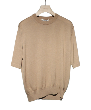 CASHMERE HARD TWIST KNIT TEE A26ST03CT