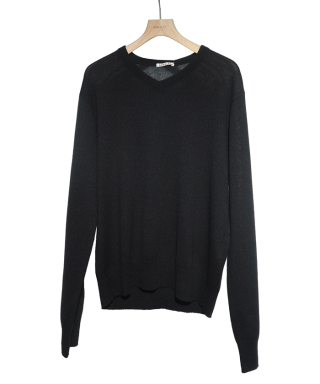 SUPER FINE CASHMERE SILK KNIT V-NECK P/O A26SV01SC