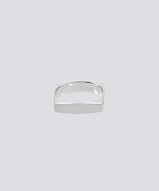 Square 3D Ring with  Hair Line XOR105
