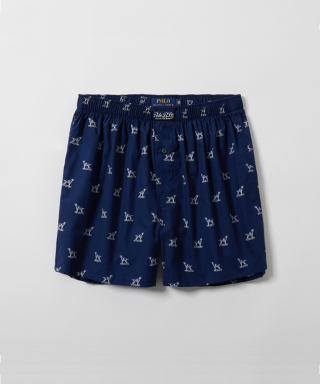 Woven Boxer Standing Dog Print　RM4-D203