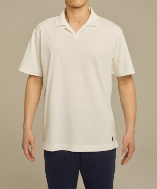 Mesh Pique Johnny Collar Short Sleeve　RM8-D203