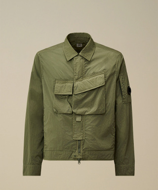 Heavy Chrome-R Zipped Lens Overshirt 20CMOS059A-110535G