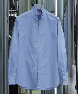 ZIP-UP FRILL COLLAR SHIRT　M26U6SL004