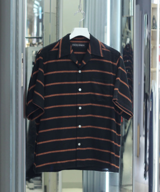 STRIPED OPEN COLLAR SHIRT S/S ( TYPE-1 )　26SS-WMS-OC15