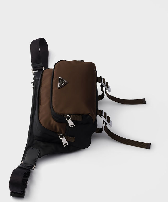 Re-Nylon xサフィアーノレザー ショルダーバッグ