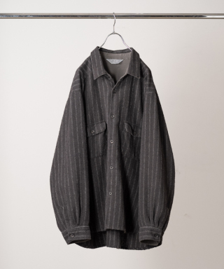 STRIPE BOXY WORK SHIRT　ANC-SH105