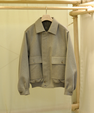 CASHMERE MOLESKIN ZIP BLOUSON　A26AB02CM