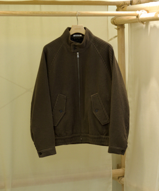 WOOL CASHMERE CORDUROY ZIP BLOUSON　A26AB02FC