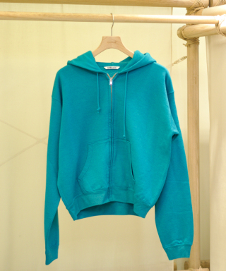 HIGH-TWIST COMPACT SWEAT ZIP PARKER　A26AP01WU