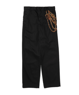TROMPE L’OEIL EMBROIDERY CHINO PANTS　26AW08PT369