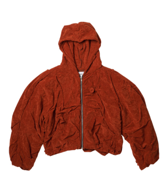 DEFLATED BALLOON VELOUR HOODIE　26AW32CS451
