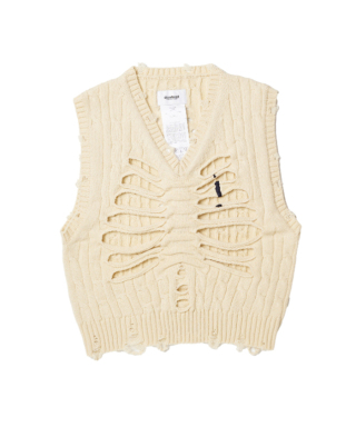RIB CAGE CABLE KNIT VEST　26AW54KN226
