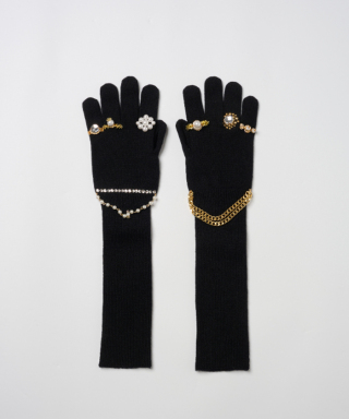 JEWELRY ATTACHED LONG GLOVES/SMALL　26AW80GV07