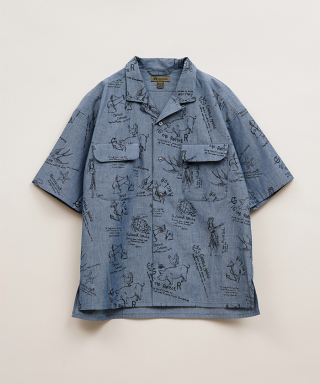 OPEN COLLAR SH S/S TATTOO　80520011205
