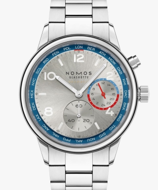 NOMOS GLASHUTTE クラブ・スポーツ ネオマティック ワールドタイマー シルバー　NM791