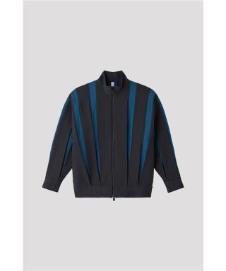 WEDGED ZIP STAND COLLAR BLOUSON
