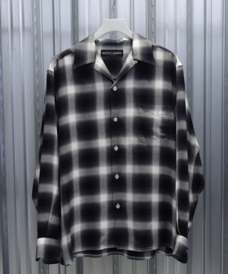 OMBRE CHECK OPEN COLLAR SHIRT L/S ( TYPE-4 )　26FW-WMS-OC07