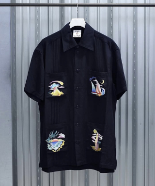 PHANTASMAGORIA PIN TUCK EMBROIDERED SHIRT　M-PF26-SH-284-02