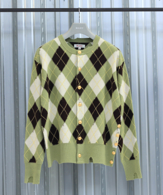 DIAMOND SCRAPED CARDIGAN　M26H9KN003