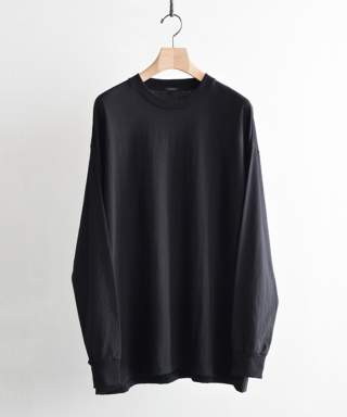 コットンカシミヤ エンブロイダリー長袖Tシャツ　E03-05050