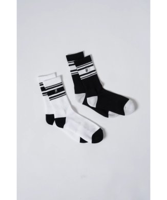 Monogram Crew Socks (EA-SC-BLW-0011)