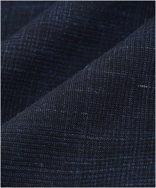 「ワイドパンツ仕様」かすかに浮かぶチェック柄が落ち着いた印象に　1909061-B