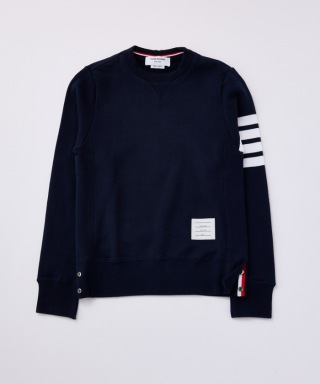 ループバックジャージー ニット 4BAR クルーネックスウェットシャツ