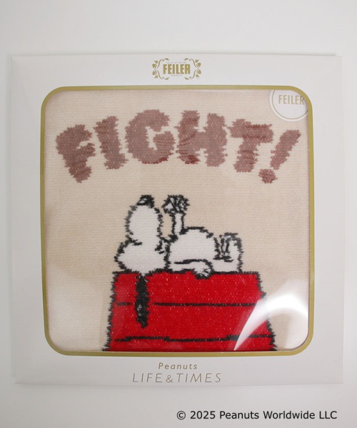 Peanuts LIFE&TIMES/フェイラー】ハンカチ ドッグハウス Peanuts LIFE&TIMES/フェイラー】ハンカチ ドッグハウス