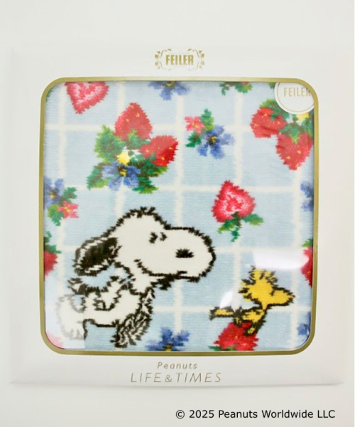 Peanuts LIFE&TIMES/フェイラー】ハンカチ ストロベリープティ Peanuts LIFE&TIMES/フェイラー】ハンカチ ストロベリープティ