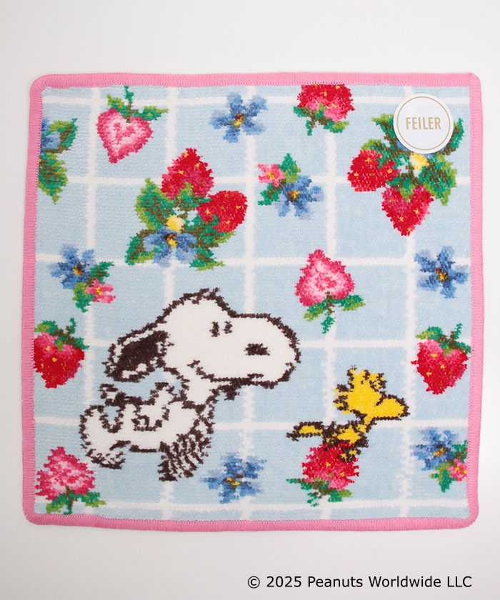Peanuts LIFE&TIMES/フェイラー】ハンカチ ストロベリープティ Peanuts LIFE&TIMES/フェイラー】ハンカチ ストロベリープティ