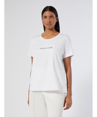 ストレッチ コットン プリント Tシャツ