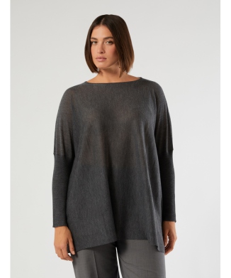 ウール シルク プルオーバー ニット