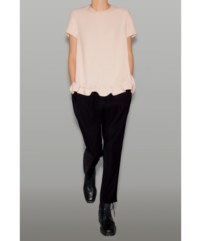 ハーフスリーブヘムギャザーフリルブラウス(P25DB007)｜阪急百貨店公式